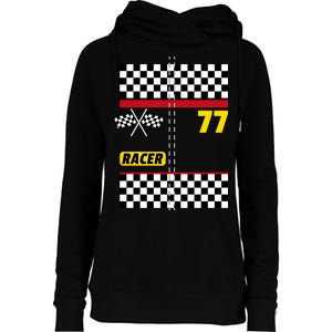 Race Car Driver Costume For Halloween Womens Funnel Neck Pullover Hood