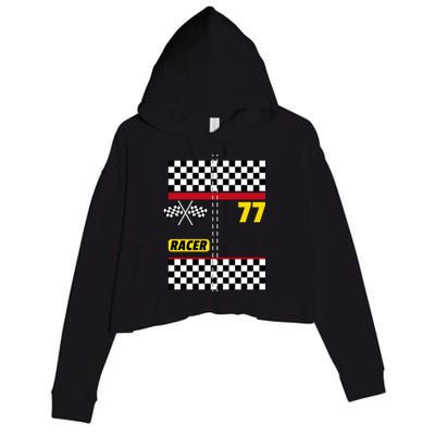 Race Car Driver Costume For Halloween Crop Fleece Hoodie