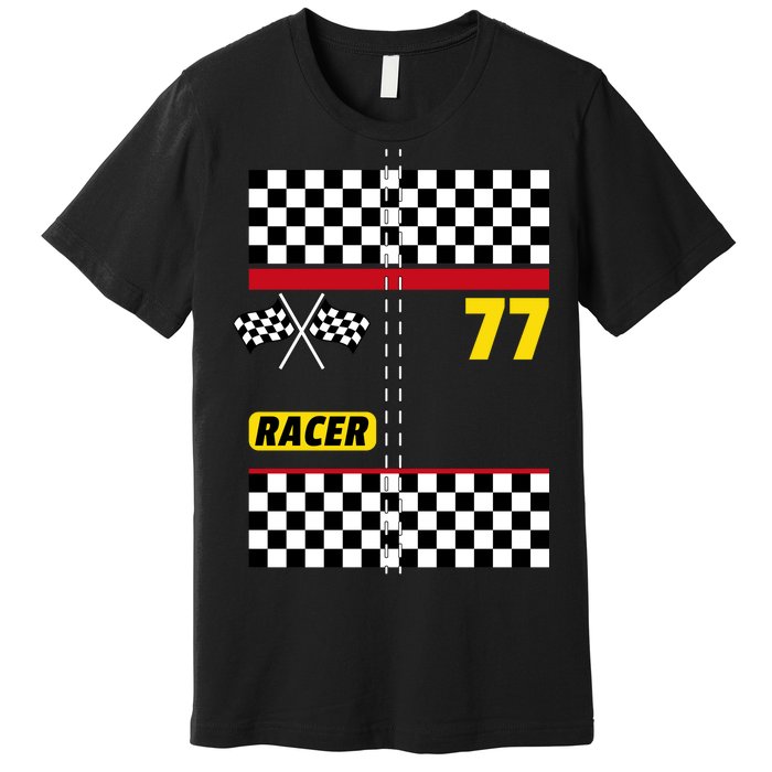 Race Car Driver Costume For Halloween Premium T-Shirt