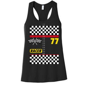 Race Car Driver Costume For Halloween Women's Racerback Tank