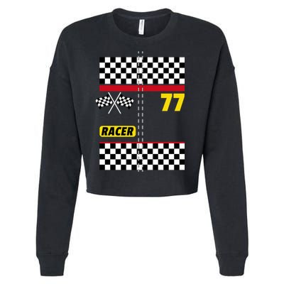 Race Car Driver Costume For Halloween Cropped Pullover Crew