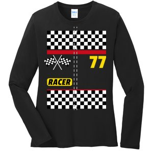 Race Car Driver Costume For Halloween Ladies Long Sleeve Shirt