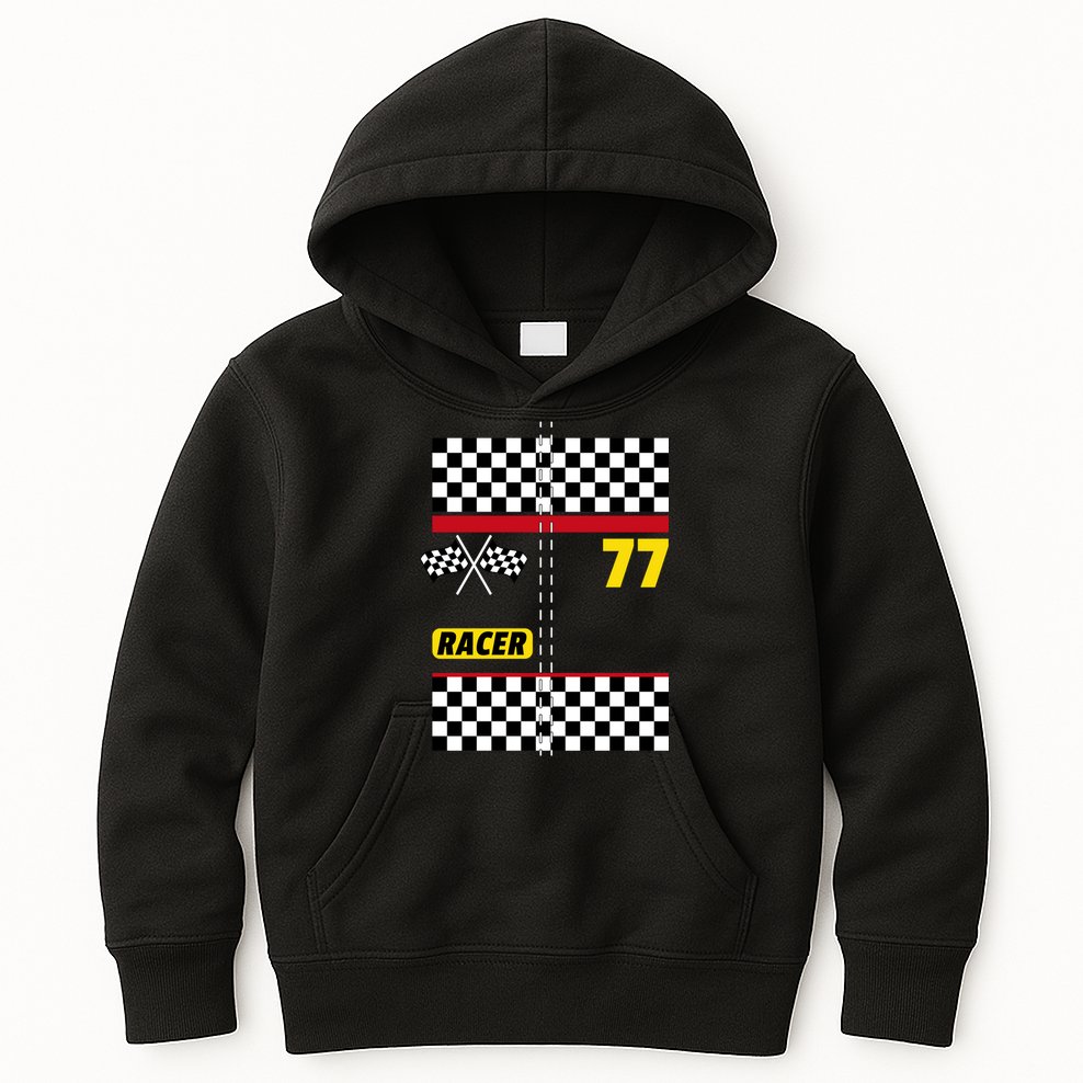 Race Car Driver Costume For Halloween Kids Hoodie