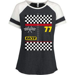 Race Car Driver Costume For Halloween Enza Ladies Jersey Colorblock Tee