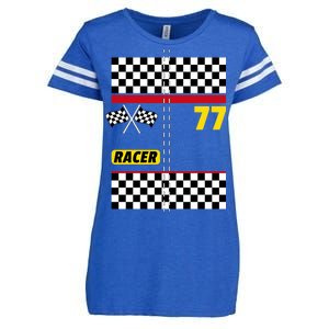 Race Car Driver Costume For Halloween Enza Ladies Jersey Football T-Shirt