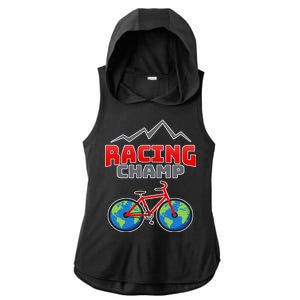 Racing Champ Bicycle Bikers Ladies PosiCharge Tri-Blend Wicking Draft Hoodie Tank