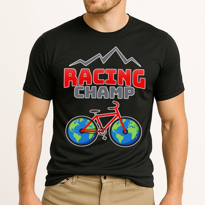 Racing Champ Bicycle Bikers Cooling Performance Crew T-Shirt