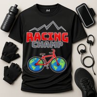 Racing Champ Bicycle Bikers Cooling Performance Crew T-Shirt