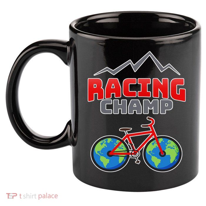Racing Champ Bicycle Bikers 11oz C Handle Ceramic Mug