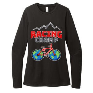 Racing Champ Bicycle Bikers Womens CVC Long Sleeve Shirt