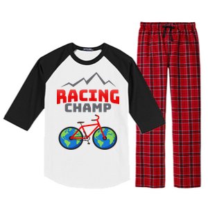 Racing Champ Bicycle Bikers Raglan Sleeve Pajama Set