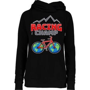 Racing Champ Bicycle Bikers Womens Funnel Neck Pullover Hood