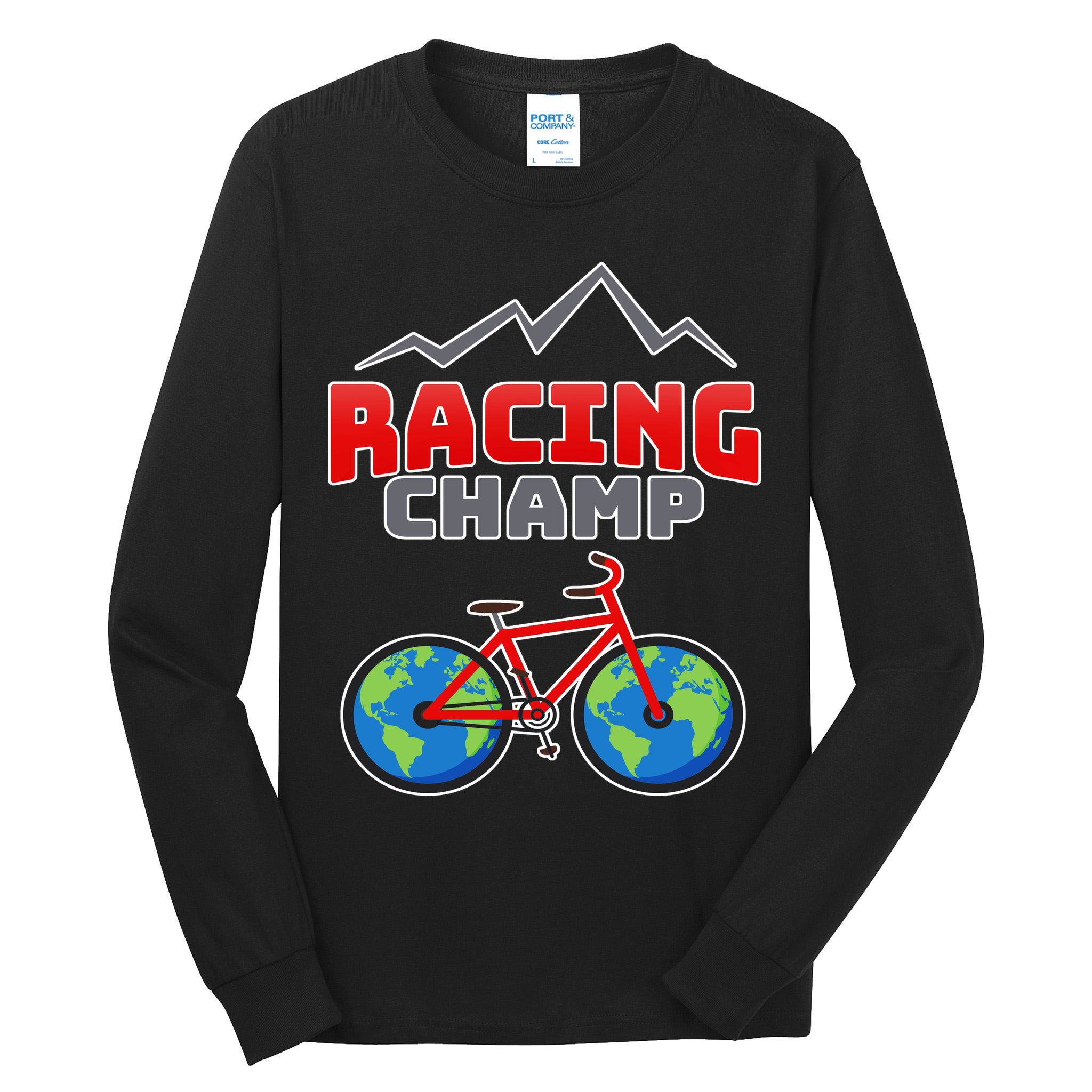 Racing Champ Bicycle Bikers Tall Long Sleeve T-Shirt