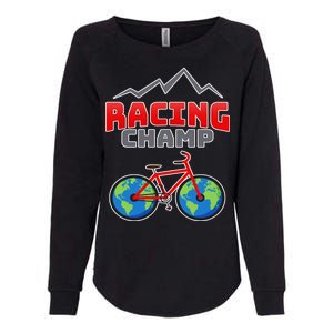 Racing Champ Bicycle Bikers Womens California Wash Sweatshirt