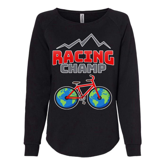 Racing Champ Bicycle Bikers Womens California Wash Sweatshirt