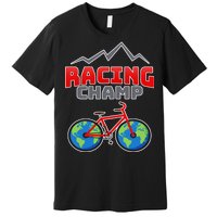 Racing Champ Bicycle Bikers Premium T-Shirt