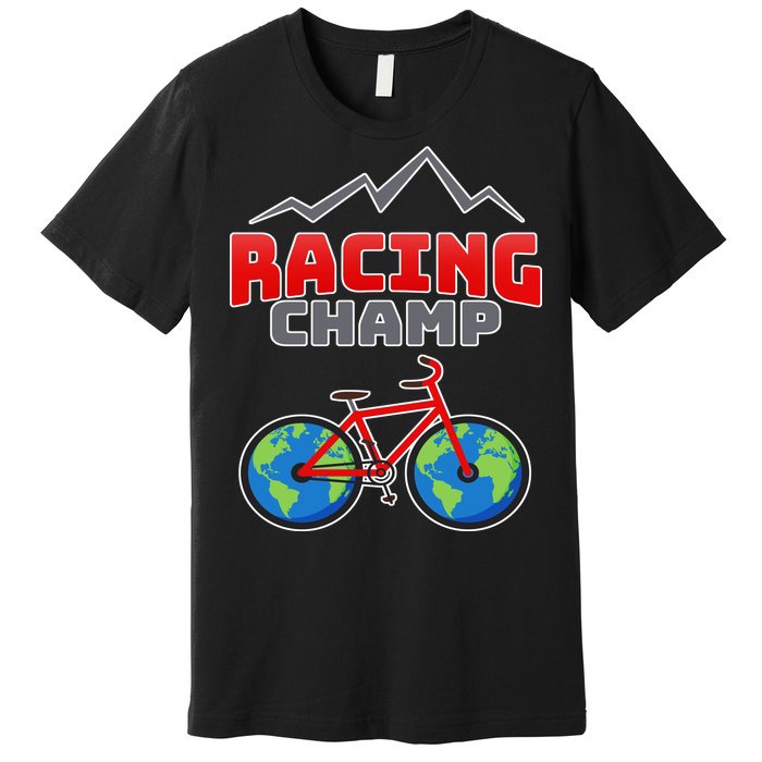 Racing Champ Bicycle Bikers Premium T-Shirt