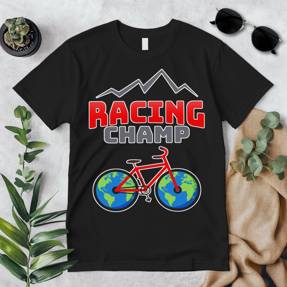 Racing Champ Bicycle Bikers Premium T-Shirt