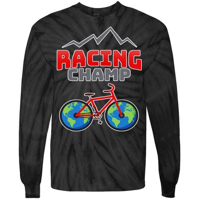 Racing Champ Bicycle Bikers Tie-Dye Long Sleeve Shirt