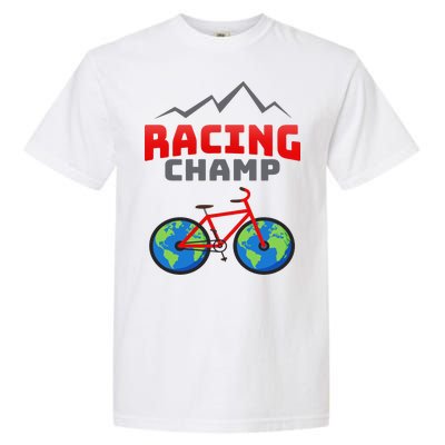 Racing Champ Bicycle Bikers Garment-Dyed Heavyweight T-Shirt