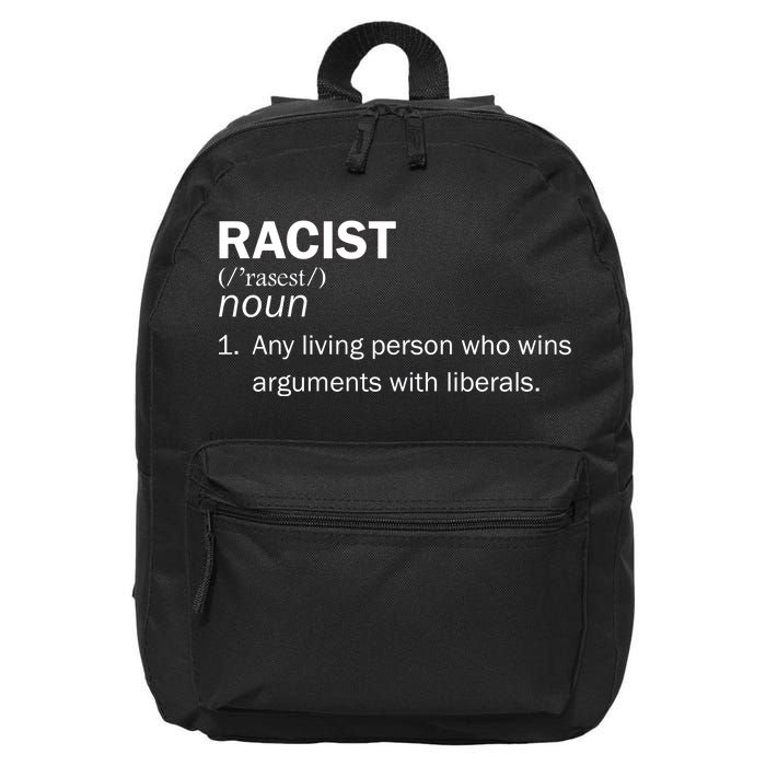 Racist Liberals Definition  16 in Basic Backpack