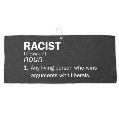 Racist Liberals Definition  Large Microfiber Waffle Golf Towel