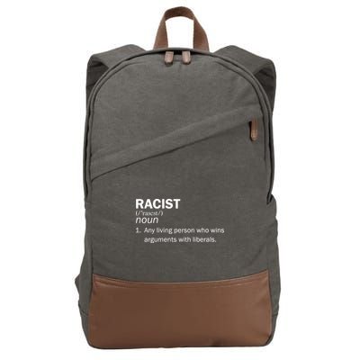 Racist Liberals Definition  Cotton Canvas Backpack