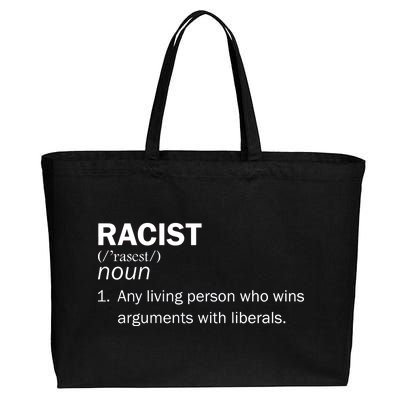 Racist Liberals Definition  Cotton Canvas Jumbo Tote