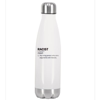 Racist Liberals Definition  Stainless Steel Insulated Water Bottle