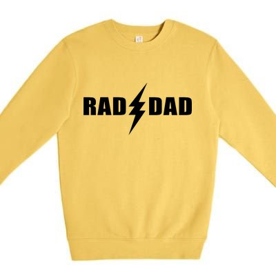 Rad Dad Lightning Logo Premium Crewneck Sweatshirt