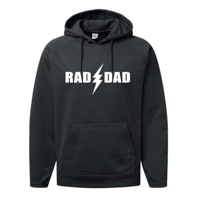 Rad Dad Lightning Logo Performance Fleece Hoodie