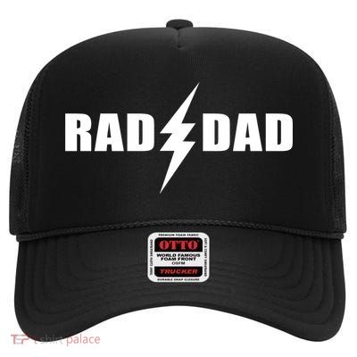 Rad Dad Lightning Logo High Crown Mesh Back Trucker Hat