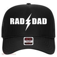 Rad Dad Lightning Logo High Crown Mesh Back Trucker Hat