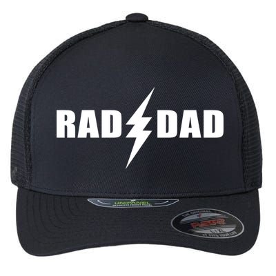 Rad Dad Lightning Logo Flexfit Unipanel Trucker Cap