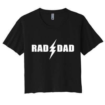 Rad Dad Lightning Logo Women's Crop Top Tee