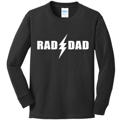 Rad Dad Lightning Logo Kids Long Sleeve Shirt