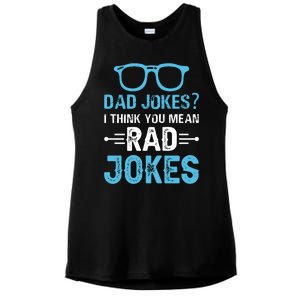 Rad Jokes Funny Dad Joke Ladies PosiCharge Tri-Blend Wicking Tank