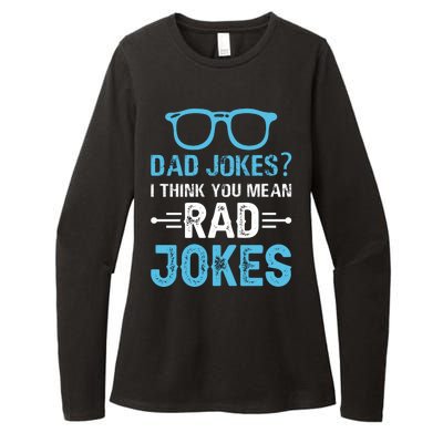 Rad Jokes Funny Dad Joke Womens CVC Long Sleeve Shirt