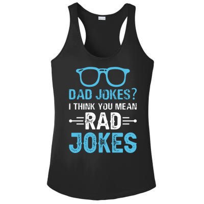 Rad Jokes Funny Dad Joke Ladies PosiCharge Competitor Racerback Tank