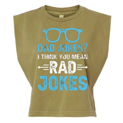 Rad Jokes Funny Dad Joke Garment-Dyed Women's Muscle Tee