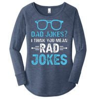 Rad Jokes Funny Dad Joke Women's Perfect Tri Tunic Long Sleeve Shirt