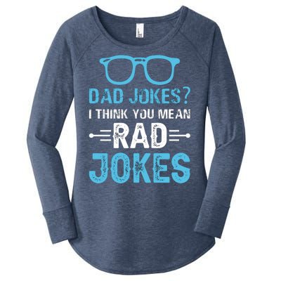 Rad Jokes Funny Dad Joke Women's Perfect Tri Tunic Long Sleeve Shirt