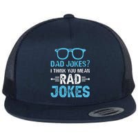 Rad Jokes Funny Dad Joke Flat Bill Trucker Hat