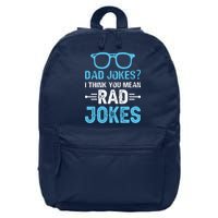 Rad Jokes Funny Dad Joke 16 in Basic Backpack