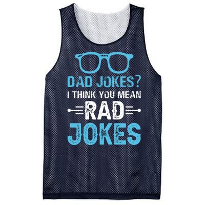 Rad Jokes Funny Dad Joke Mesh Reversible Basketball Jersey Tank