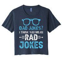 Rad Jokes Funny Dad Joke Women's Crop Top Tee