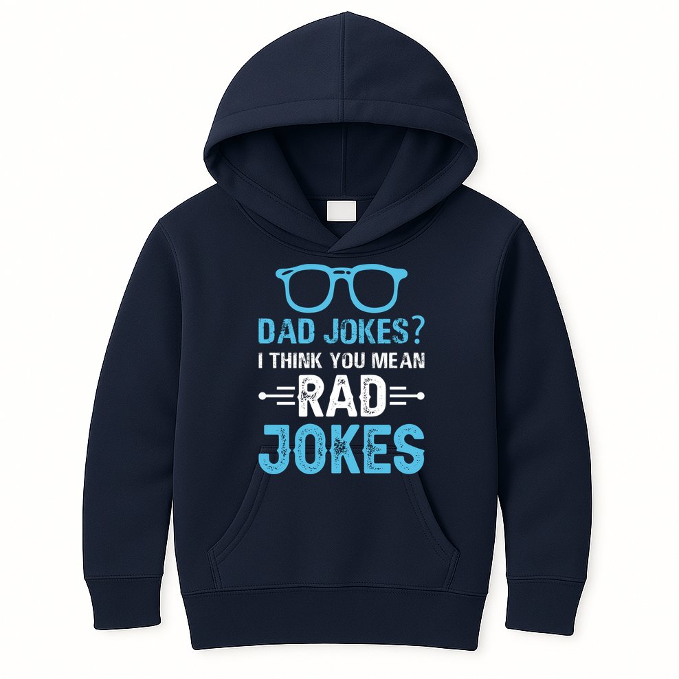 Rad Jokes Funny Dad Joke Kids Hoodie