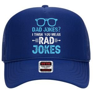 Rad Jokes Funny Dad Joke High Crown Mesh Back Trucker Hat