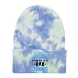 Rad Jokes Funny Dad Joke Tie Dye 12in Knit Beanie