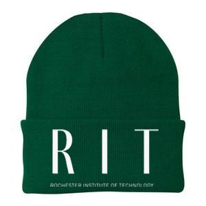 RIT Art Deco Style College Knit Cap Winter Beanie